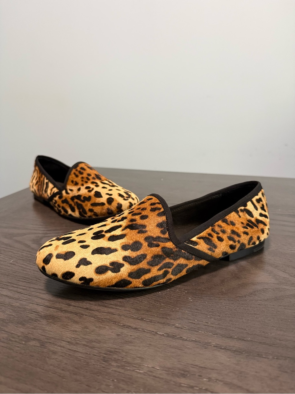 Gentle Souls Bailey Leopard Calf Hair Loafers Flats Women’s US 10M Slip On EUC
